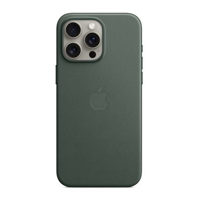 APPLE เคสผ้า FineWoven สำหรับ iPhone 15 Pro Max พร้อม MagSafe (สีเขียวเอเวอร์กรีน) รุ่น MT503FE/A
